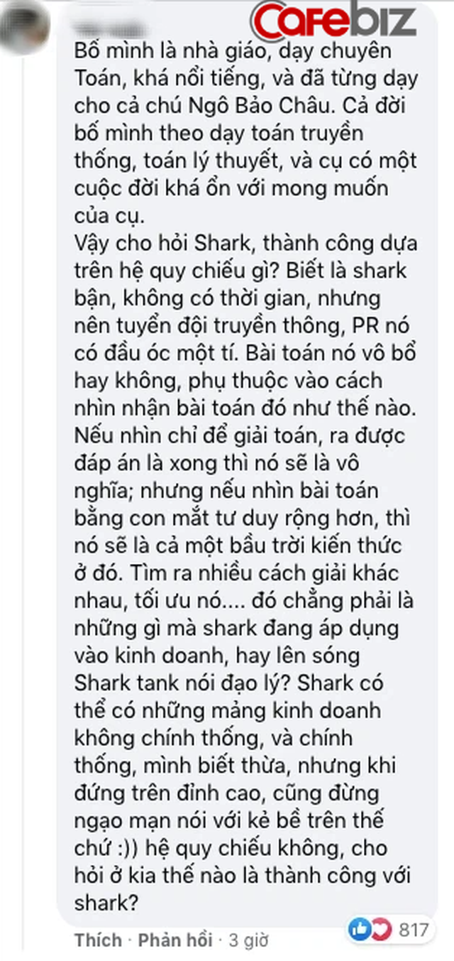 Đăng 1 câu đố toán học nhưng đáp án của Shark Bình lại khiến cộng đồng mạng dậy sóng: Chơi nhiều học kém vẫn thành công, bởi không phí công học Toán khó? - Ảnh 4.