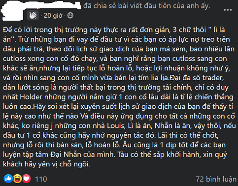 Nhiều cổ đông “Louis” kêu gọi ngưng bán, cùng nhau “bắt đáy” để giúp cổ phiếu thoát sàn - Ảnh 2.