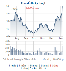 AGG lập đỉnh mới ở sát vùng 60.000 đồng/cp, BĐS An Gia chào bán hơn 20 triệu cổ phiếu cho cổ đông hiện hữu giá 10.000 đồng - Ảnh 1.