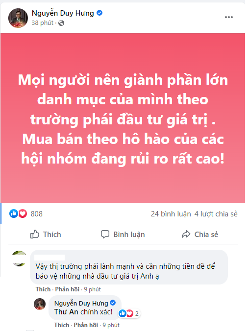 Chủ tịch SSI Nguyễn Duy Hưng khuyến nghị nên đầu tư giá trị, cảnh báo Mua bán theo hô hào của hội nhóm đang rủi ro rất cao! - Ảnh 1.