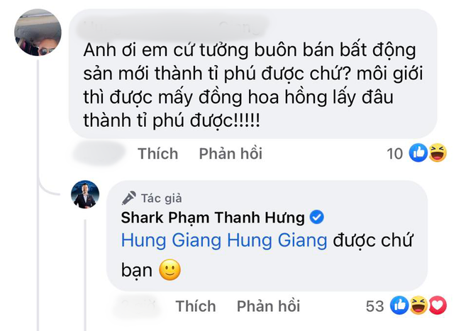 Bị nói môi giới không làm được tỷ phú, Shark Hưng đáp trả chỉ 3 chữ mà đầy đủ nội dung - Ảnh 1. Bị nói môi giới không làm được tỷ phú, Shark Hưng đáp trả chỉ 3 chữ mà đầy đủ nội dung - Ảnh 1.