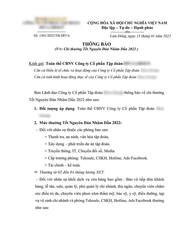  Công ty nhà người ta: Thưởng Tết 5 tháng lương, thưởng cả cựu nhân viên đã nghỉ việc - Ảnh 1.