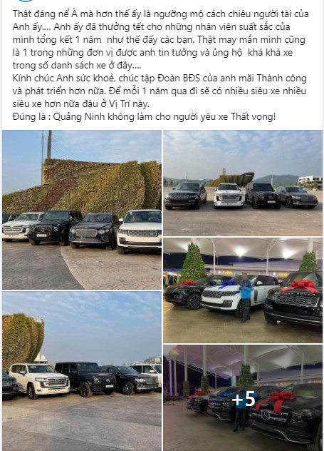 1 doanh nghiệp ở Quảng Ninh chơi lớn, chi 200 tỷ đồng để thưởng nhân viên toàn Range Rover, Mercedes-Benz...: Thực hư thế nào? - Ảnh 1.