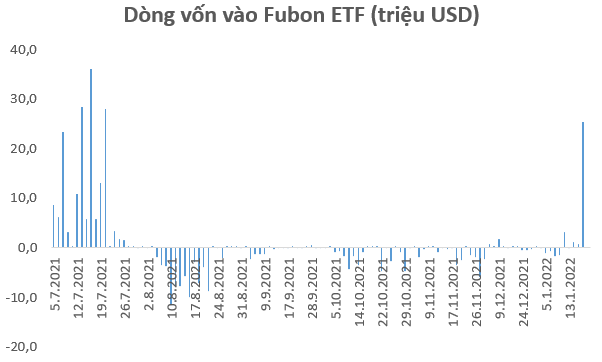 Fubon FTSE Vietnam ETF bất ngờ hút ròng 25 triệu USD trong phiên 18/1, mạnh nhất trong vòng nửa năm - Ảnh 1.