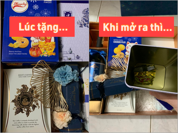 Cái KHÓ của người bán giỏ quà Tết - thứ gây tranh cãi dữ dội gần đây: Rõ ràng lúc mua là vì cái hộp, sau đó lại chửi vì bánh bên trong, ủa... - Ảnh 1.