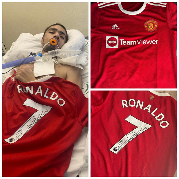Ronaldo tặng áo cho cầu thủ đồng hương đang nằm viện vì bị hành hung để chi trả tiền viện phí - Ảnh 1.