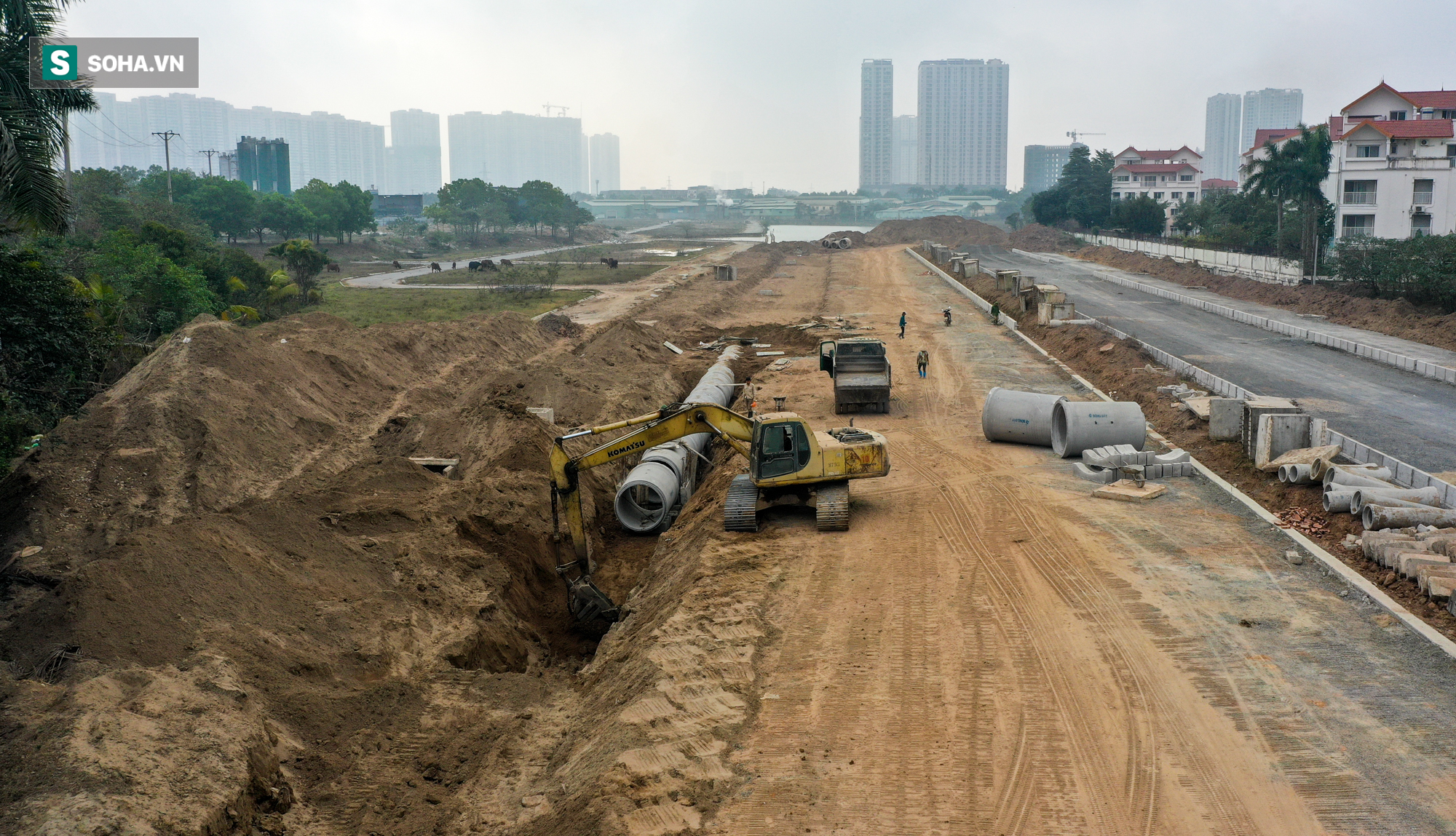  Soi tuyến đường vành đai nghìn tỷ ở Hà Nội - 4 năm lỗi hẹn, thành nơi chăn bò - Ảnh 3.