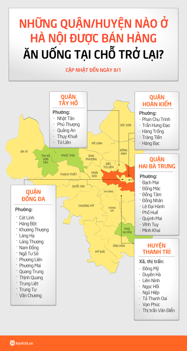  TOÀN CẢNH: Những quận/ huyện nào của Hà Nội cho bán hàng ăn uống tại chỗ? - Ảnh 1.