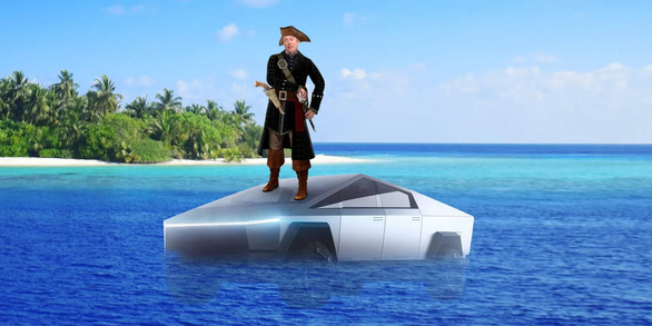 Elon Musk khoe bán tải Tesla Cybertruck có thể đi trên nước như thuyền - Ảnh 1.