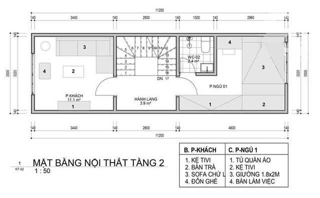 Thiết kế nhà 4 tầng cho gia đình 3 người theo phong cách tối giản - Ảnh 2.