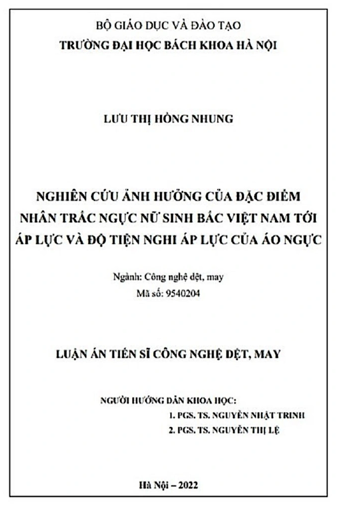 Trường ĐH Bách khoa Hà Nội lên tiếng về luận án tiến sĩ nghiên cứu về áo ngực phụ nữ - Ảnh 1.