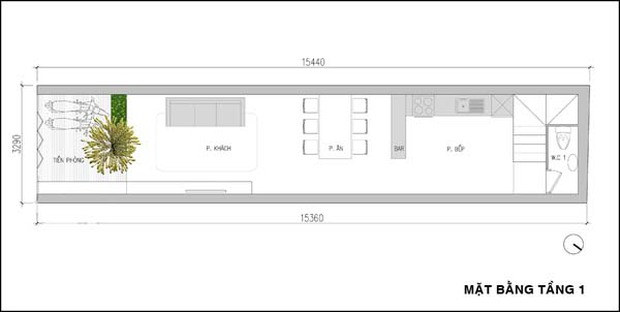 Tư vấn thiết kế nhà ống 50m² có mặt tiền hẹp và dài - Ảnh 1.