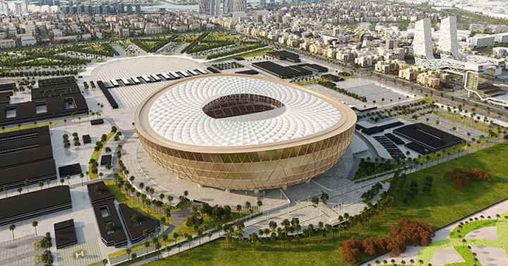Cận cảnh sân vận động dát vàng sắp tổ chức World Cup 2022 - Ảnh 3. Cận cảnh sân vận động dát vàng sắp tổ chức World Cup 2022 - Ảnh 3.