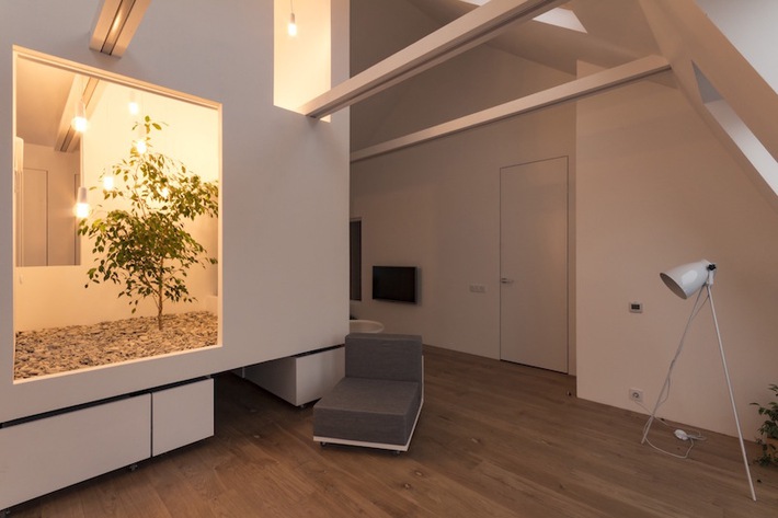 Ngôi nhà chỉ 48m² nhưng có khoảng xanh cực bắt mắt với phòng khách treo lơ lửng - Ảnh 6. Ngôi nhà chỉ 48m² nhưng có khoảng xanh cực bắt mắt với phòng khách treo lơ lửng - Ảnh 6.