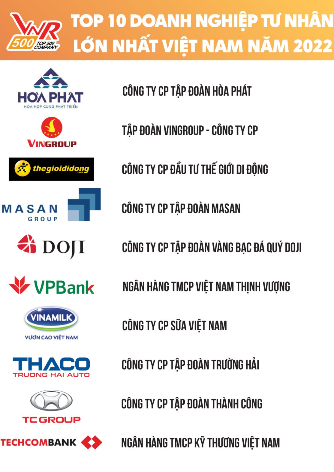  Top 10 doanh nghiệp tư nhân lớn nhất Việt Nam: Hòa Phát và Vingroup đổi ngôi  - Ảnh 1.