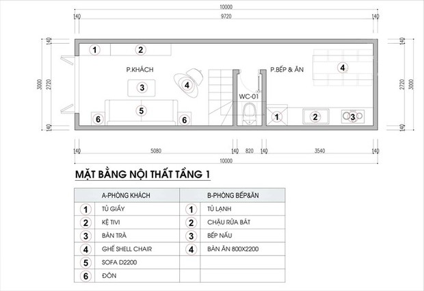  Thiết kế và bố trí nội thất nhà ống 30m² cho gia đình 7 người - Ảnh 1.