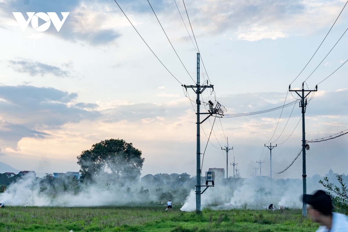 Nông dân ngoại thành Hà Nội đốt rơm rạ, khói mù mịt bủa vây người đi đường - Ảnh 6.