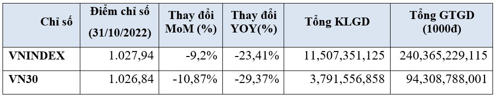 HoSE: Thanh khoản tiếp tục giảm 15%, danh sách vốn hóa tỷ USD hụt thêm 5 doanh nghiệp trong tháng 10 - Ảnh 1. HoSE: Thanh khoản tiếp tục giảm 15%, danh sách vốn hóa tỷ USD hụt thêm 5 doanh nghiệp trong tháng 10 - Ảnh 1.