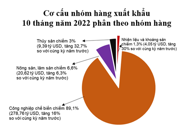 10 mặt hàng có tốc độ tăng giá trị xuất khẩu lớn nhất 10 tháng đầu năm 2022 - Ảnh 3.