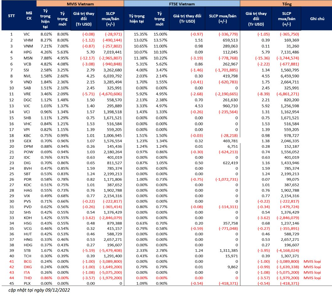 FTSE Vietnam ETF và VNM ETF sẽ mua bán cổ phiếu ra sao trong kỳ review tháng 12? - Ảnh 1. FTSE Vietnam ETF và VNM ETF sẽ mua bán cổ phiếu ra sao trong kỳ review tháng 12? - Ảnh 1.