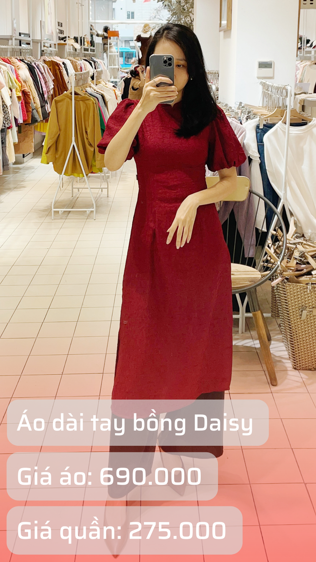 Review tận tay 9 mẫu áo dài đẹp mê ly cho Tết 2023 - Ảnh 4.