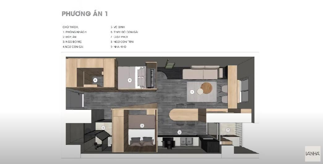 Cải tạo căn hộ chung cư nhỏ cho gia đình 2 con khác giới tính khiến ai cũng tâm đắc - Ảnh 3. Cải tạo căn hộ chung cư nhỏ cho gia đình 2 con khác giới tính khiến ai cũng tâm đắc - Ảnh 3.