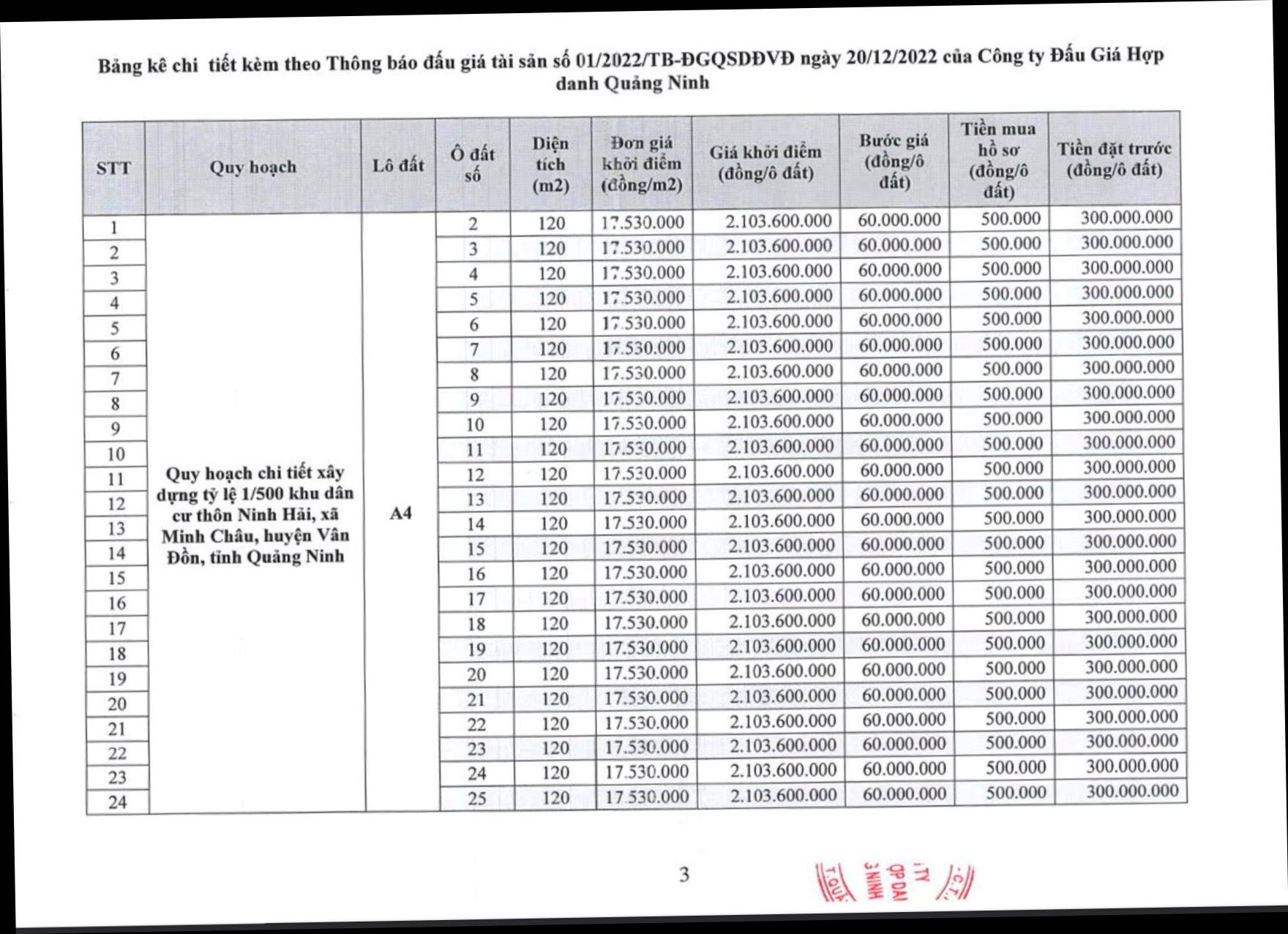 Vân Đồn lần đầu tiên tổ chức đấu giá đất sau 5 năm: Giá khởi điểm hơn 17 triệu đồng/m2 - Ảnh 1.