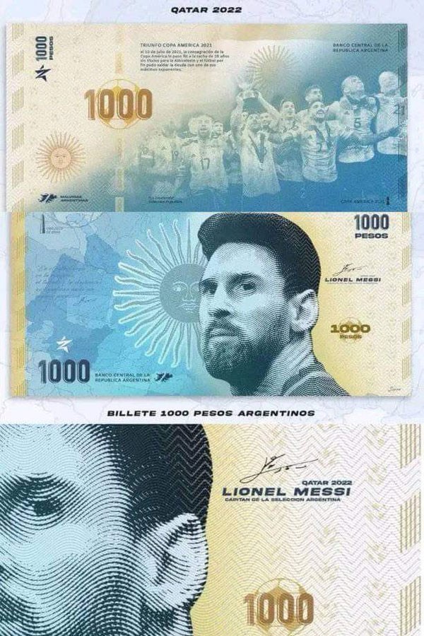 Ngắm phiên bản sắp ra mắt của đồng 1.000 peso Messi - Ảnh 1.