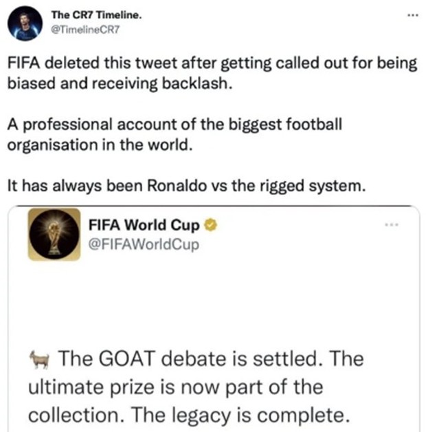 FIFA đăng gì về Lionel Messi mà bị fan Cristiano Ronaldo phản đối đến mức phải xóa bài? - Ảnh 2.