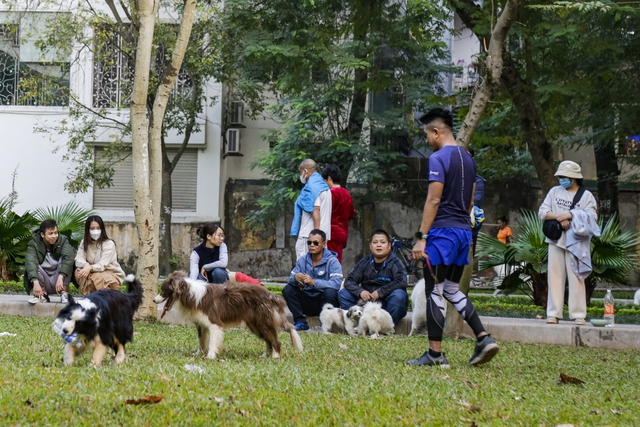  Cảnh nhộn nhịp cuối tuần sau khi hàng rào công viên Thống Nhất được gỡ bỏ: Người dân phấn khởi  - Ảnh 6.