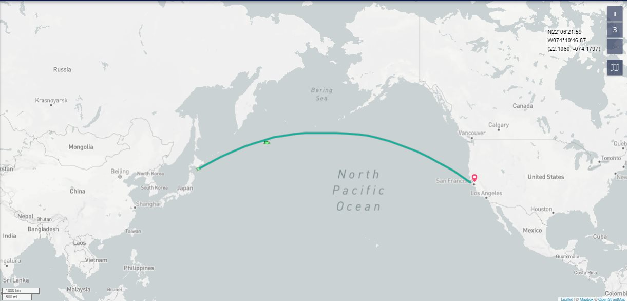 Hành trình con tàu chở lô hàng VinFast VF 8 đầu tiên sang Mỹ: Đã đi được gần nửa quãng đường, dự kiến giao hàng sớm tới tay người dùng Mỹ - Ảnh 2.