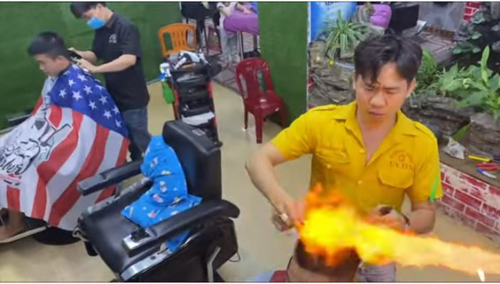 Dịch vụ hớt tóc bằng lửa vừa xuất hiện ở TPHCM  Tin tức Online