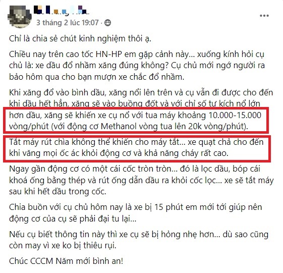 Đầu năm tranh cãi cháy ô tô do xe xăng bị đổ nhầm dầu, kỹ sư ô tô tiết lộ cách xử lý - Ảnh 2.