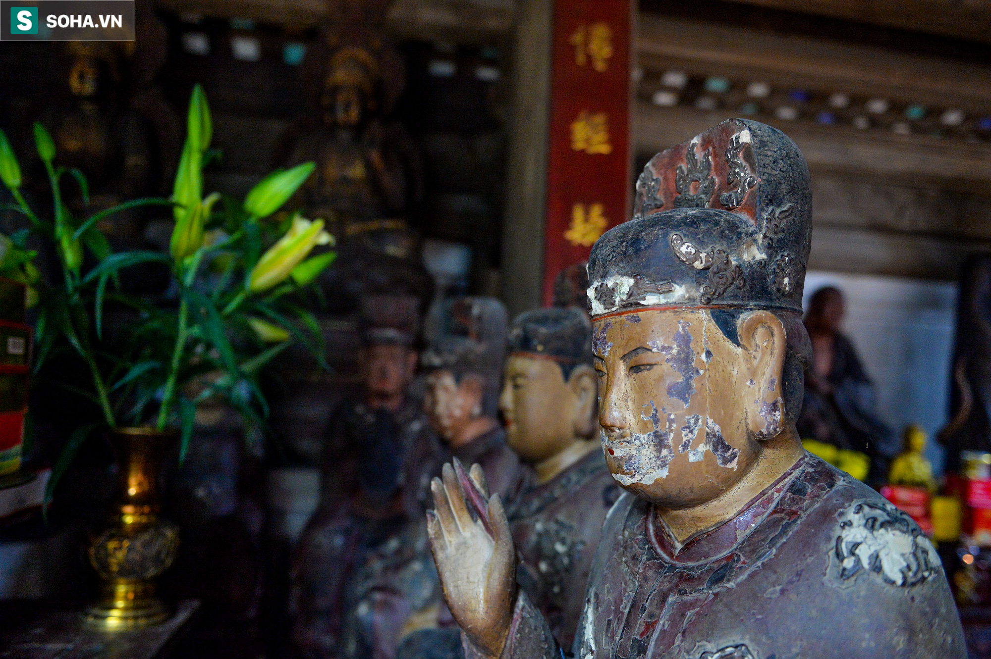  Các vị La Hán chùa Tây Phương đang xuống cấp nghiêm trọng, bong tróc hết lớp sơn son - Ảnh 7.