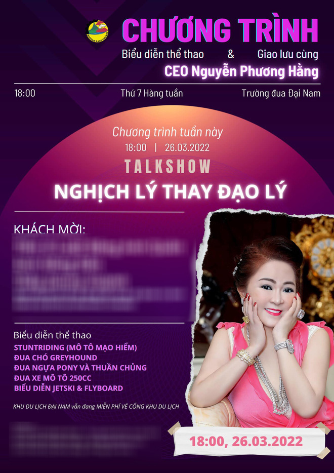  Ngay trước khi bị bắt tạm giam, bà Nguyễn Phương Hằng vẫn thông báo tổ chức talkshow Nghịch lý thay đạo lý  - Ảnh 1.