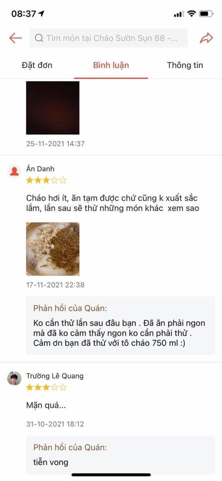 Ngỡ ngàng trước thái độ của chủ quán cháo sườn nổi tiếng Hà Nội: Đốp chát tay đôi với khách trên ứng dụng online, đuổi khách tiễn vong, chê khách luyên thuyên, rảnh - Ảnh 4.