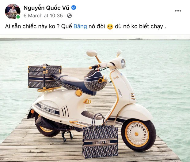 Choáng với cách Đoàn Di Băng dùng hộp phụ kiện đi theo xe Vespa Dior: Đặt vô toilet để đựng khăn lau tay! - Ảnh 3.