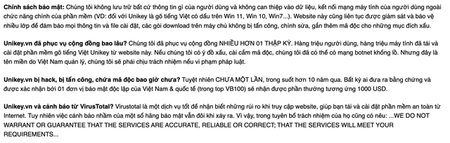 Website Unikey giả mạo tuyên bố trao thưởng 1000 USD cho người chứng minh được rằng website có mã độc - Ảnh 4.