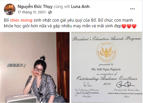 Thành tích học tập cực đáng nể của ái nữ nhà bầu Thuỵ vừa bất ngờ rời ghế Tổng giám đốc công ty vũ trụ tỷ đô ThaiSpace - Ảnh 1.