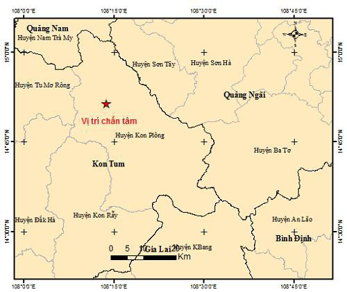8 trận động đất liên tiếp tại Kon Tum gây rung lắc mạnh - Ảnh 1.