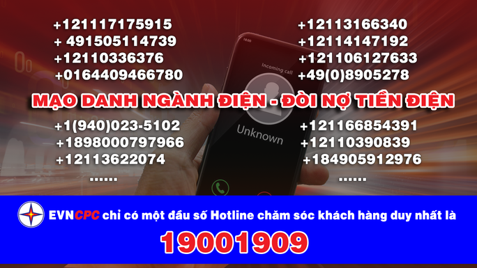  Nhiều số điện thoại giả danh ngành điện gọi đòi tiền điện tại miền Trung – Tây Nguyên  - Ảnh 1.