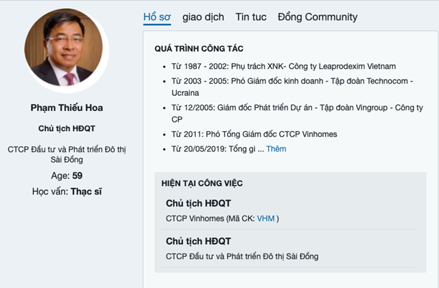 Chân dung ông Phạm Thiếu Hoa - Chủ tịch HĐQT VinHomes - Ảnh 2.