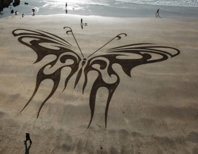 Phù thuỷ cát đam mê sáng tạo nhiều tranh đẹp trên các bãi biển - Ảnh 2.