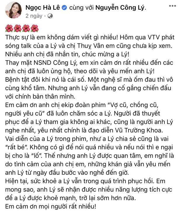  Sức khoẻ của nghệ sĩ Công Lý sau thời gian dài nhập viện điều trị - Ảnh 4.