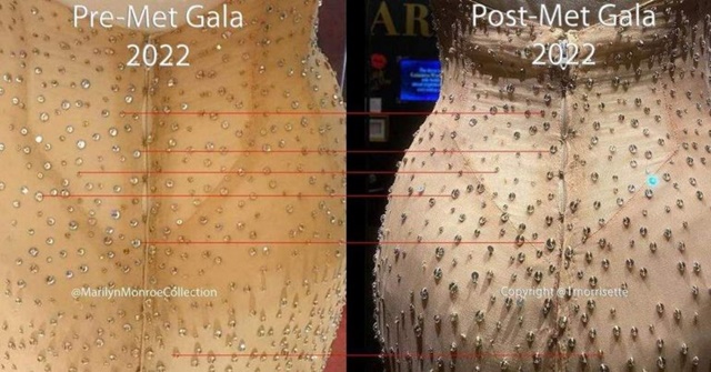 Nghi vấn Kim Kardashian làm hỏng váy Marilyn Monroe sau Met Gala 2022 - Ảnh 2.