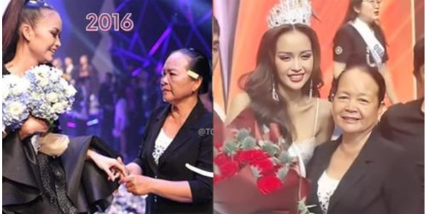 Dân mạng xúc động chi tiết chiếc áo của mẹ Hoa hậu Ngọc Châu: 6 năm vẫn dùng để lên chúc mừng con gái - Ảnh 1.
