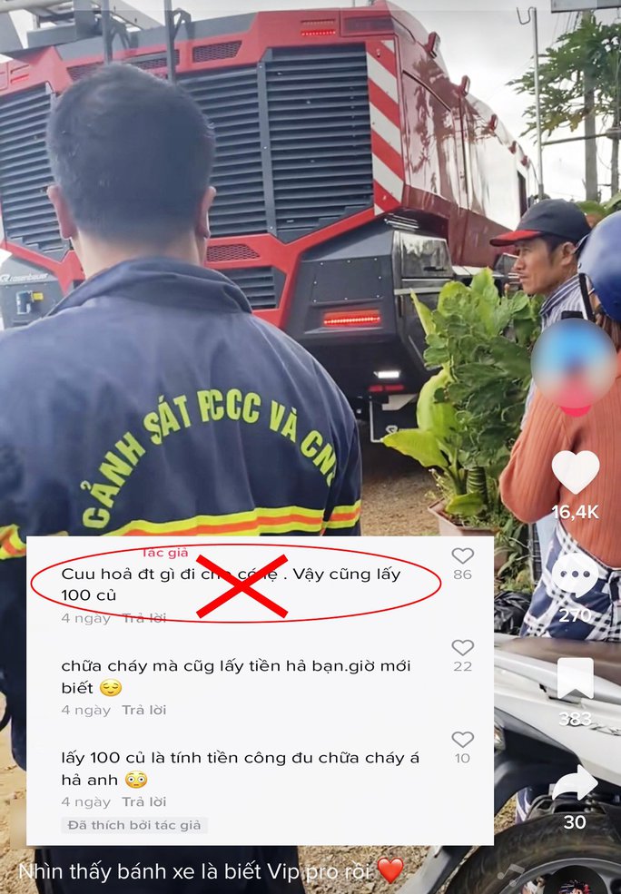 Phạt người đăng tin về Cảnh sát PCCC nhận 100 triệu đồng của người dân - Ảnh 2. Phạt người đăng tin về Cảnh sát PCCC nhận 100 triệu đồng của người dân - Ảnh 2.