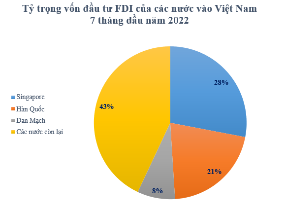 Những quốc gia nào rót vốn đầu tư FDI vào Việt Nam nhiều nhất trong 7 tháng đầu năm 2022? - Ảnh 1.