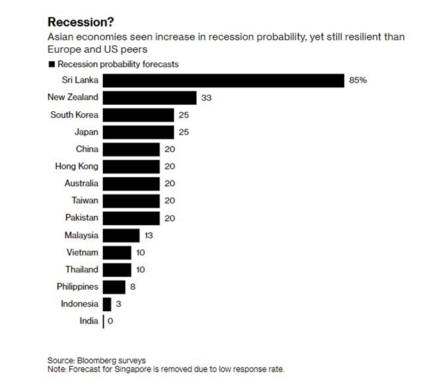 Các nền kinh tế châu Á có xác suất suy thoái ra sao? - Ảnh 1.