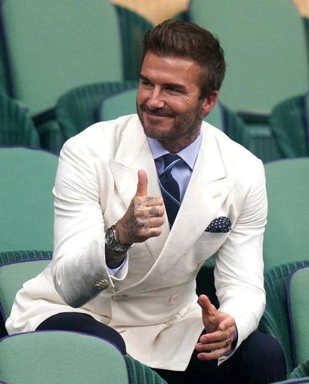 Bộ đồ Ralph Lauren giúp David Beckham mặc đẹp nhất Wimbledon 2022 - Ảnh 3.